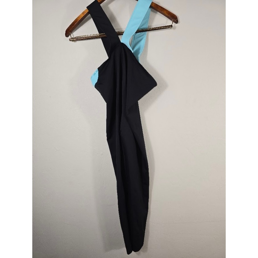 MYSWAGGS New York Leotard Jumpsuit Bodysuit Activewear Medium‎ Black Aqua